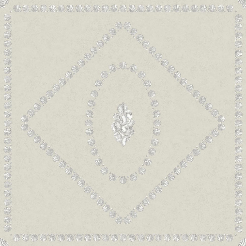 Cole & Son Conchiglie Wallpaper in Pearl on Parchment